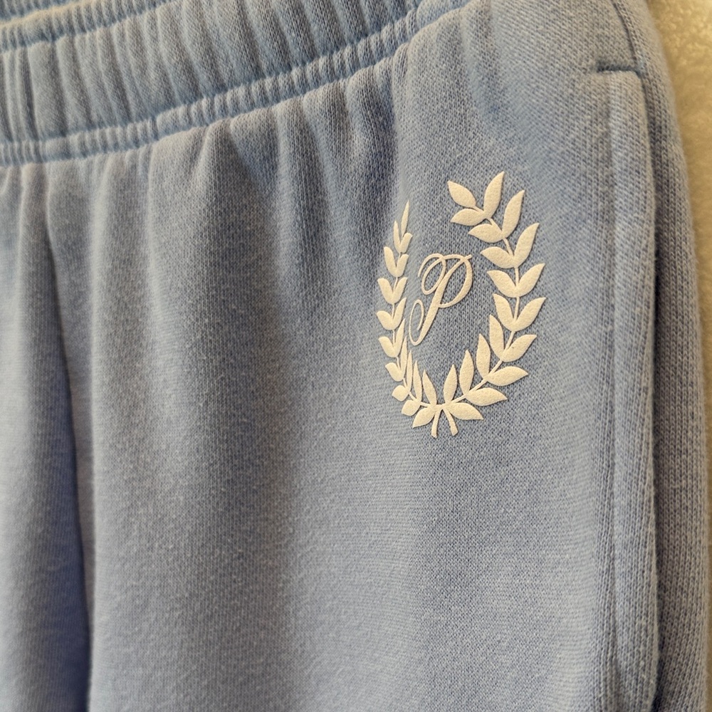 VS PINK Icy Blue Campus Fleece Wide Leg Flare Sweatpants - Size XS